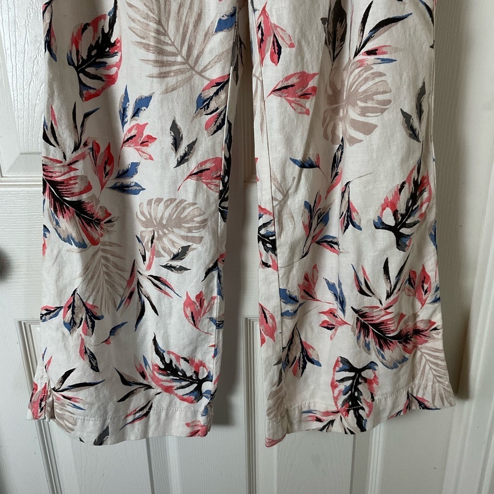 Briggs Leaf Pattern Pants - Linen Blend Woman’s S… - image 6